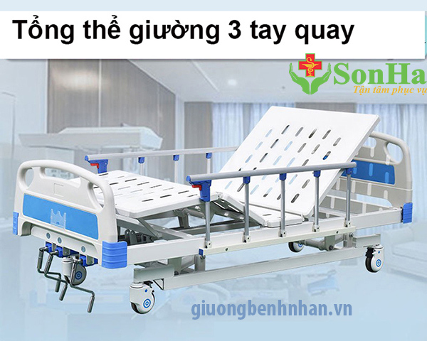 tổng quan Giường Bệnh Nhân 3 Tay Quay NKM-B03